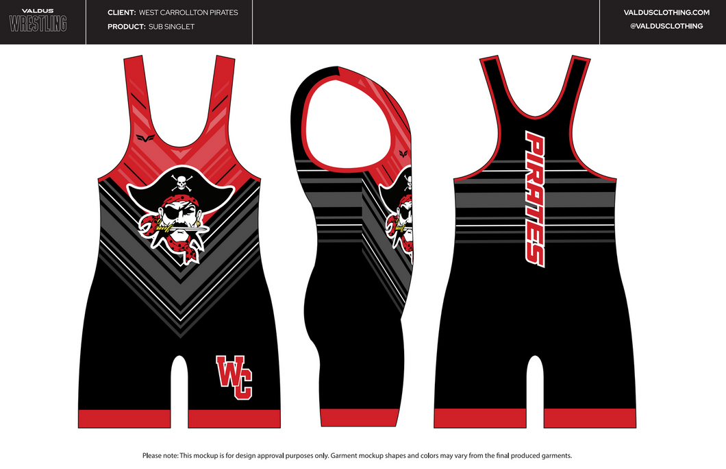 2025 West Carrollton HS Wrestling Singlet