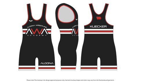 Algona Wrestling Academy Singlet